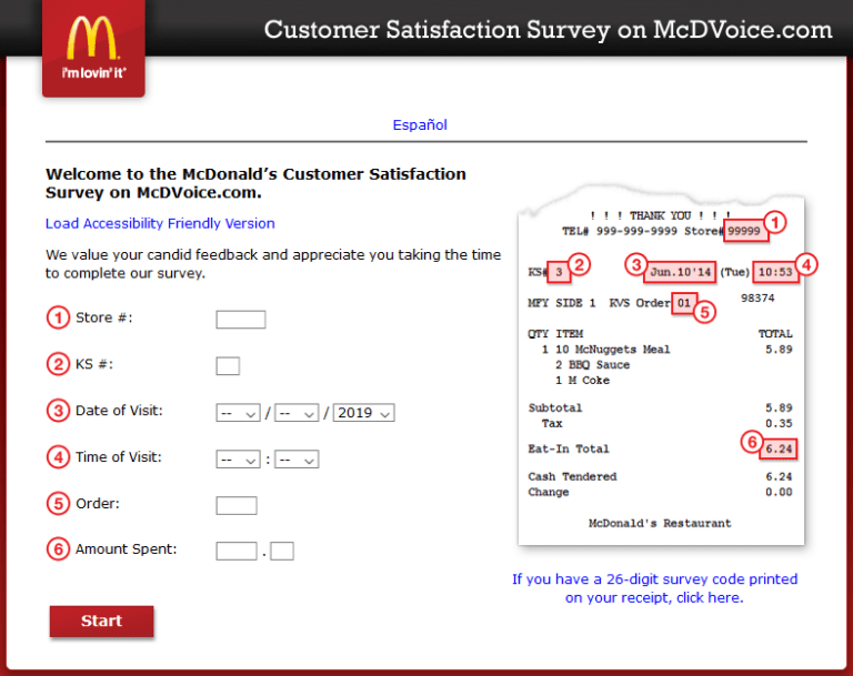 McDVoice Survey - Sign In to www.mcdvoice.com for McDonald's Customer ...