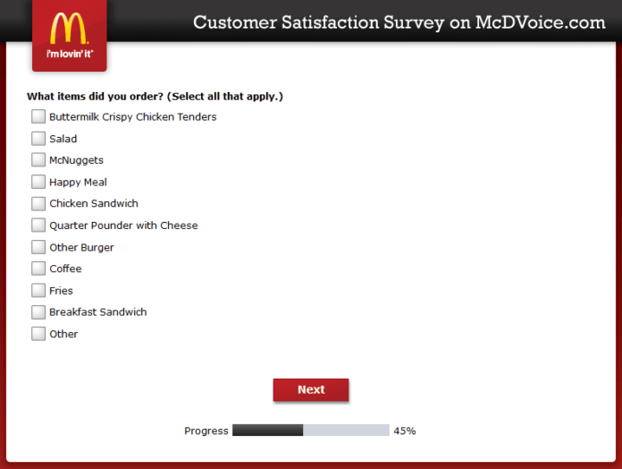 McDVoice Survey - Sign In to www.mcdvoice.com for McDonald's Customer ...