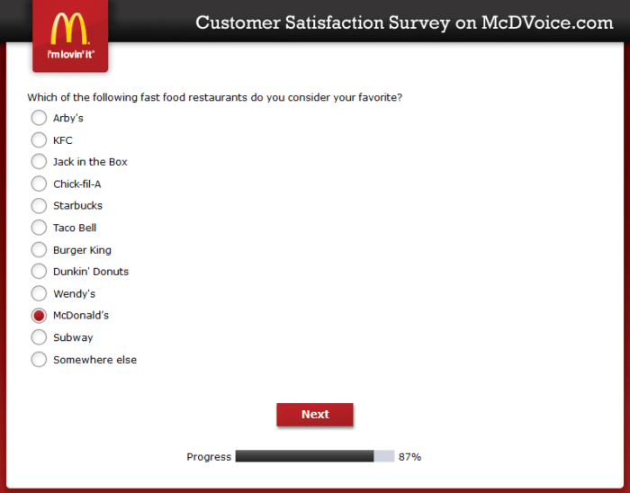 McDVoice Survey - Sign In to www.mcdvoice.com for McDonald's Customer ...