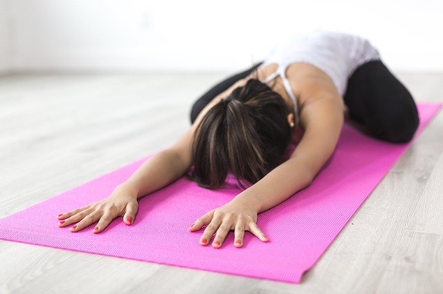 people, woman, yoga