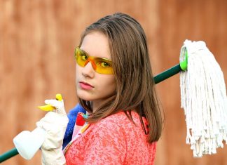 How to Keep Your Hot Tub Clean Girl, Glasses, Mop, Cleaning, Clean, Order, Hygiene