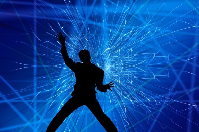 silhouette, man, movement
