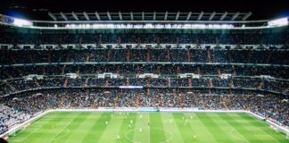 A picture containing building, game, stadium, net Description automatically generated
