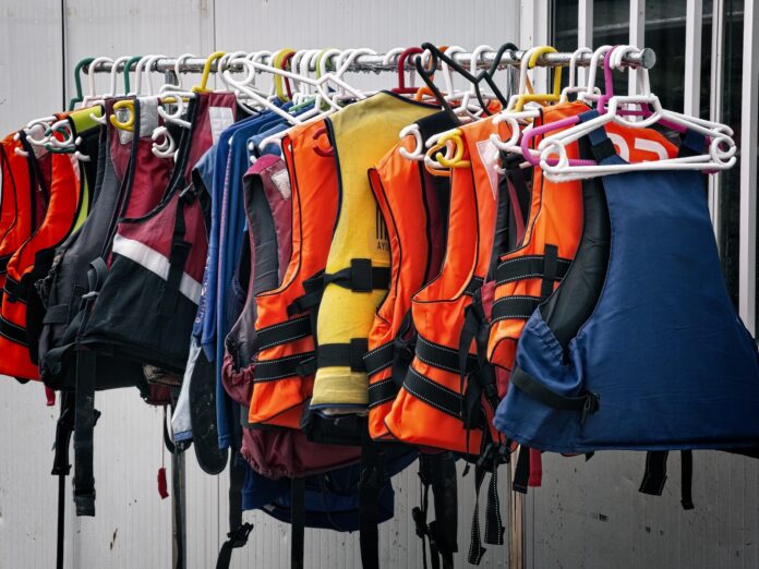 Photo by Miguel A. Amutio assorted life vest lot
