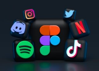 blue red and green letters illustration