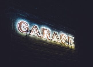 Items You Can Find in the Garage white garage neon light signage