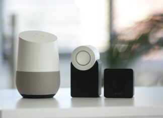 Best Smart Home Devices For Your New Austin, TX Home white and gray Google smart speaker and two black speakers