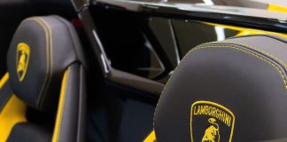 yellow and black Lamborghini car seat covers