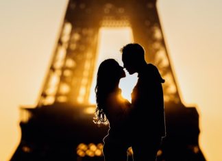 Fun Double Date Ideas silhouette of man and woman kissing during sunset