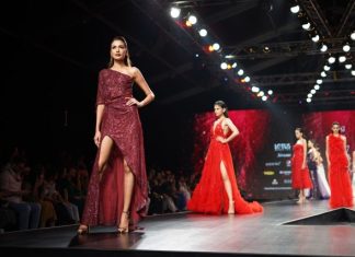 How NFT is Making A Statement in the Fashion and Beauty Industry woman wearing maroon one-shoulder slit-side dress