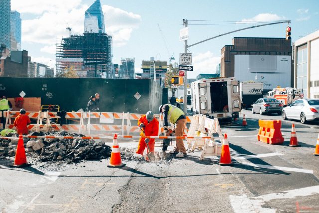 Photo by Nicolas J Leclercq construction worker on street