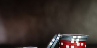 two white dice cubes