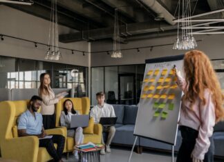 6 Tips for Growing Your Business in 2022 Free Group of People Sitting on Yellow Chairs Stock Photo