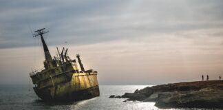 white ship docked near island