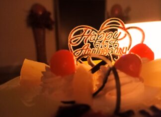 What to Write in Anniversary Cards white cake with red cherry on top