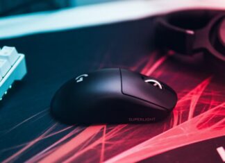 black logitech cordless computer mouse