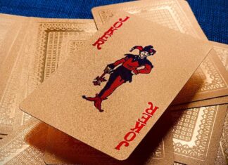 beige Joker playing card lot