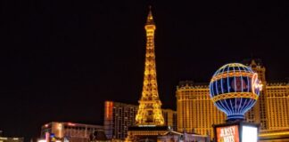 las vegas, eiffel tower, buildings