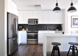 Best Appliances to Use and Reduce Your Business Utility Bills gray steel 3-door refrigerator near modular kitchen