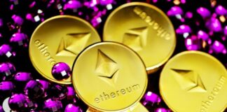 gold love print round ornament