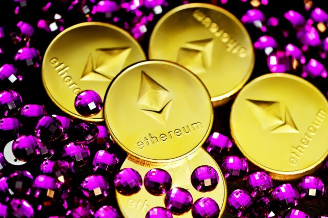 Photo by Kanchanara gold love print round ornament