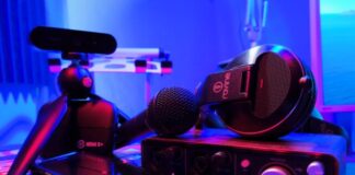 black and gray audio mixer