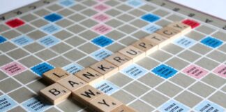 bankruptcy letter scrabble