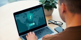 person using macbook pro on white table