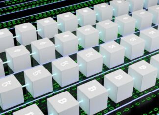 Understanding Ontology’s Multi-Chain Framework a large array of white cubes with numbers and symbols on them