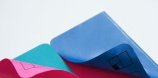 two pink and blue books