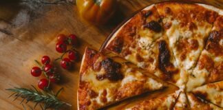 pizza with berries