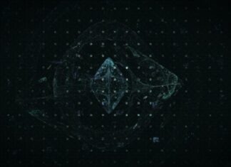 Tether and the Blockchain Industry a black background with a blue and green design