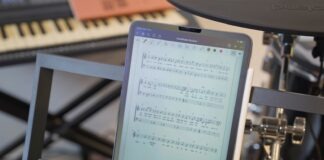 a tablet with a screen