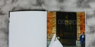 opened wedding book