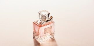 clear perfume bottle