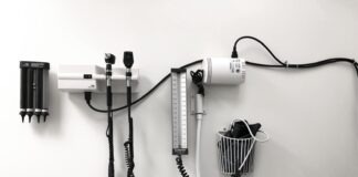 a hair dryer and a hairdryer on a wall