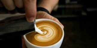 coffee in white ceramic container