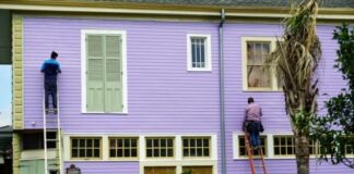 two men in ladder on wall