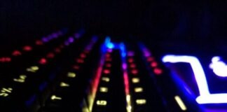 black mechanic keyboard in close-up photo