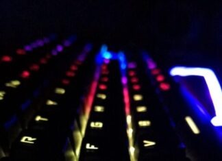 black mechanic keyboard in close-up photo