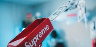 rectangular red Supreme container