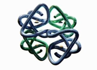 What is the Optimal Peptide Blend for Studies? a green and blue sculpture is shown against a white background