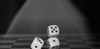 dice, game, monochrome