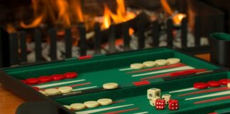 backgammon, board game, fireside