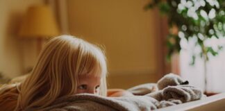 a girl lying on a bed