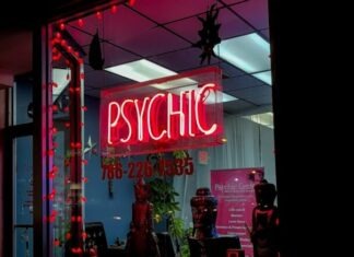 Unlocking the Mysteries of Remote Psychic Readings: How Do They Really Work? Pyschic store at nighttime