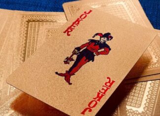 beige Joker playing card lot