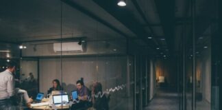 group of people having a meeting