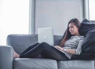 Funchatt Communication Platform: Safe and Fun Online Interactions woman sitting on sofa while using MacBook Pro