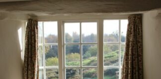window curtain open wide